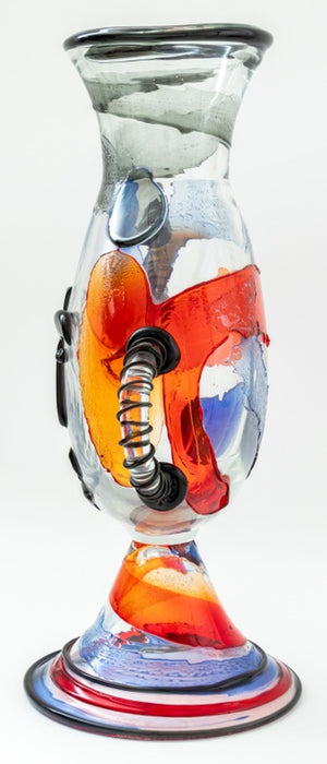 Mario Badioli "Hommage to Picasso" Art Glass Vase (9767108411699)