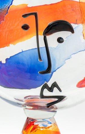 Mario Badioli "Hommage to Picasso" Art Glass Vase (9767108411699)