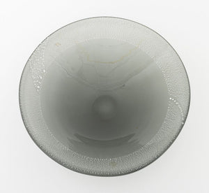 Murano Silver Leaf Smoked Glass Bowls, 2 (9835734073651)