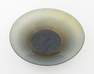 Murano Silver Leaf Smoked Glass Bowls, 2 (9835734073651)