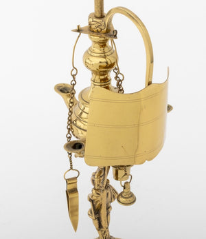 Italian Brass Lucerne Oil Lamps, Pair (9842662342963)