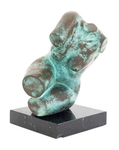 Bronson Nude Torso Verdigris Patinated Bronze