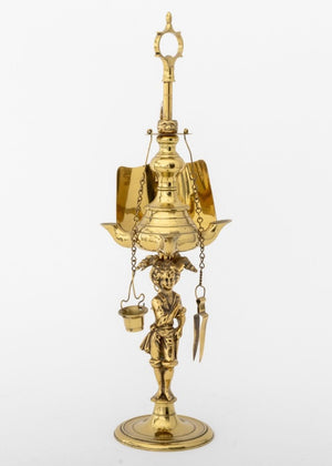 Italian Brass Lucerne Oil Lamps, Pair (9842662342963)