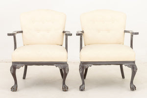 Modern Painted Wood Armchairs, Pair (9855968969011)