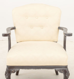 Modern Painted Wood Armchairs, Pair (9855968969011)