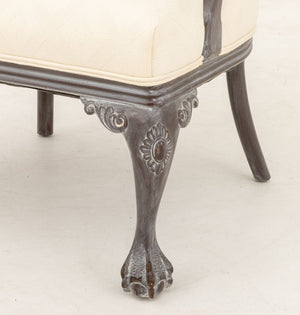 Modern Painted Wood Armchairs, Pair (9855968969011)