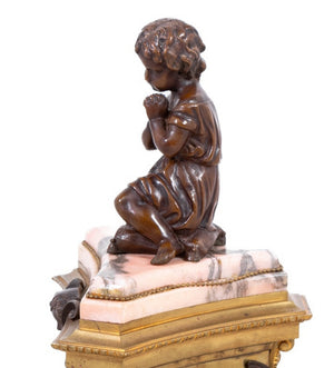 Napoleon III Gilt & Patinated Bronze Figural Clock (9735641006387)