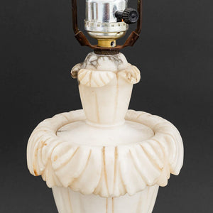 Neoclassical Style White Carrara Marble Lamps, 2 (9855975096627)