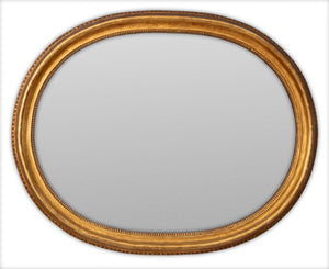 Neoclassical Style Oval Giltwood Mirror (9770047242547)