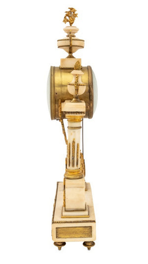 Louis XVI Style Marble Portico Mantel Clock (9735655653683)