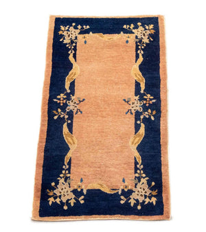 Chinese Art Deco Rug, 3' 8.5" x 1' 11.5"