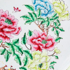 Chinese Floral Motif Enameled Plates, Pair (9843498615091)