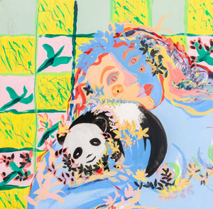 Eva Bouzard-Hui "Panda Love" Mixed Media (9896541913395)