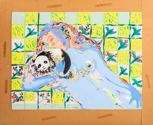 Eva Bouzard-Hui "Panda Love" Mixed Media (9896541913395)