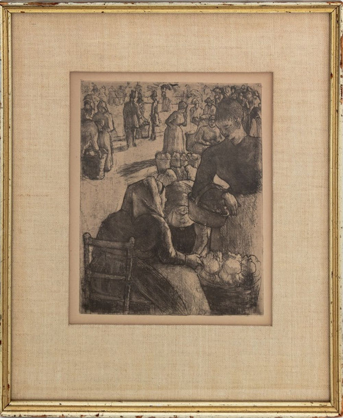 Camille Pissarro "Marche aux Legumes..." Etching