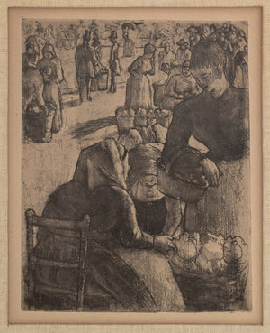 Camille Pissarro "Marche aux Legumes..." Etching (9825470316851)