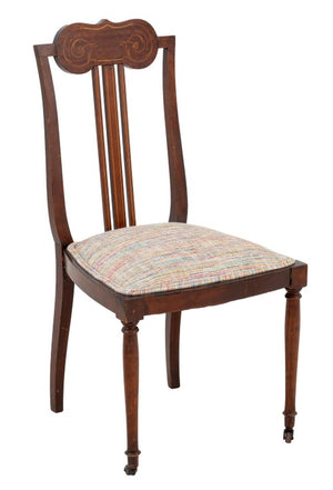 American Marquetry Walnut Side Chair, ca. 1890 (9808436691251)