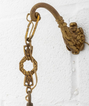 Empire Style Gilt Metal Hanging Wall Light (9790427857203)
