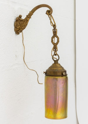 Empire Style Gilt Metal Hanging Wall Light (9790427857203)