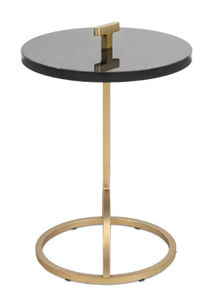 Remy Black Marble Top Side Table (9808441475379)