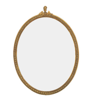 Neoclassical Style Giltwood Framed Oval Mirror