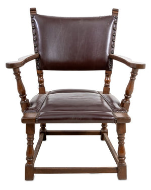 Charles II Style Oak Armchair (9769943367987)