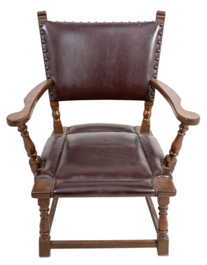 Charles II Style Oak Armchair (9769943367987)