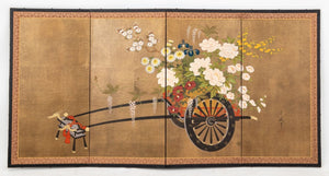Japanese 4-Panel Byobu Screen (9894800556339)