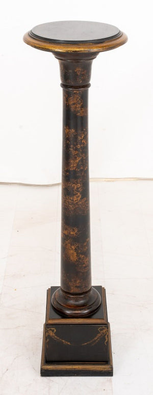 Black Japanned and Parcel Gilt Pedestal (9856003932467)