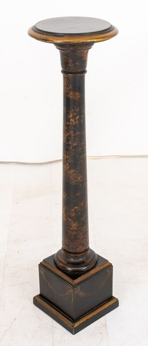 Black Japanned and Parcel Gilt Pedestal (9856003932467)