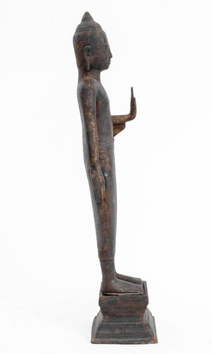 Southeast Asian Standing Buddha Bronze Sculpture (9775768633651)