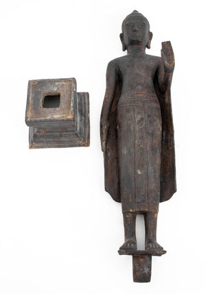 Southeast Asian Standing Buddha Bronze Sculpture (9775768633651)