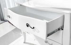 Modern White Lacquered 3-Drawer Bombe Chest (9675439407411)