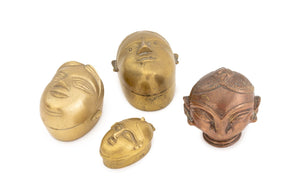 Indian Gauri Head Bronze Sculptures, 4