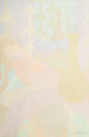 Margery Harnick Abstract Figural Oil on Canvas (9738647109939)