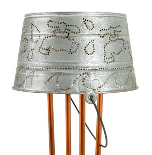 Folk Art Faucet Motif Mixed Metal Floor Lamp (9769826910515)