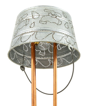 Folk Art Faucet Motif Mixed Metal Floor Lamp (9769826910515)