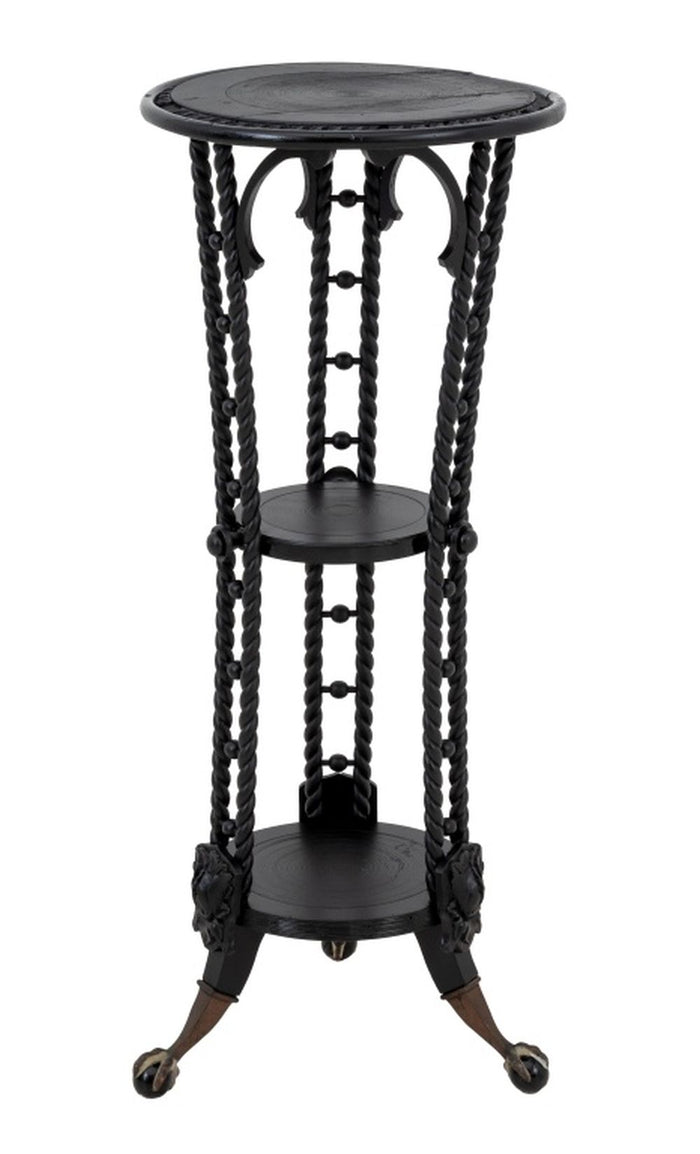 American Painted Wood & Composition Pedestal