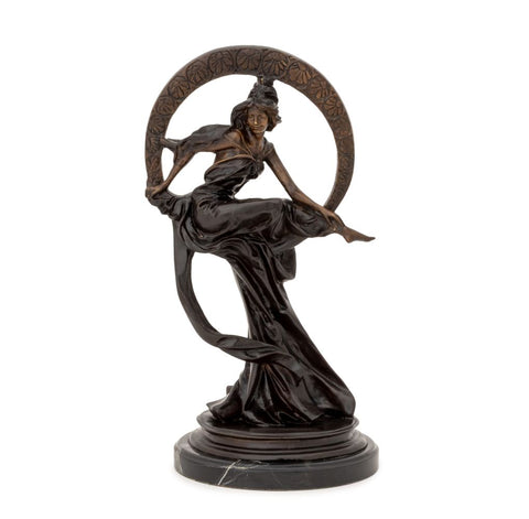Art Nouveau Style Venus on the Moon Bronze