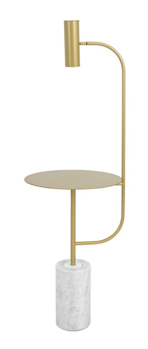 Pasteur Gilt Metal Pedestal Floor Lamp (9770023518515)