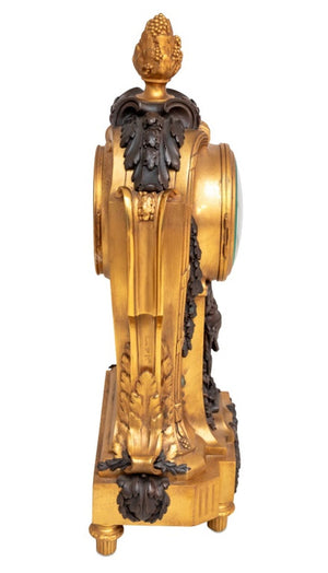 Louis XVI Style Gilt and Patinated Bronze Clock (9735428047155)