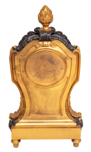 Louis XVI Style Gilt and Patinated Bronze Clock (9735428047155)