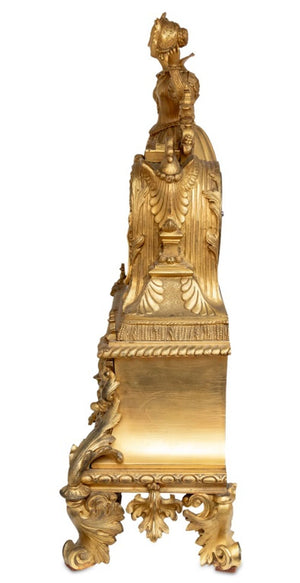 Charles X Gilt Bronze Figural Clock, ca. 1830 (9735429783859)