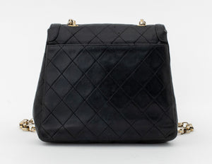 Chanel Quilted Black Leather Trapeze Shoulder Bag (9891571335475)