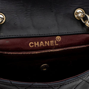 Chanel Quilted Black Leather Trapeze Shoulder Bag (9891571335475)