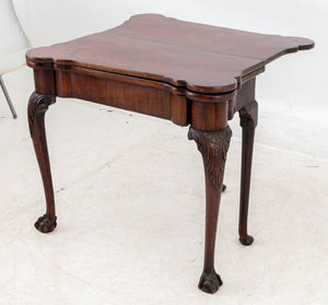 George II Mahogany Triple Fold-Over Games Table (9775816278323)