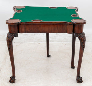 George II Mahogany Triple Fold-Over Games Table (9775816278323)