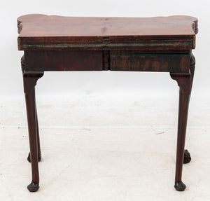George II Mahogany Triple Fold-Over Games Table (9775816278323)