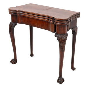 George II Mahogany Triple Fold-Over Games Table (9775816278323)