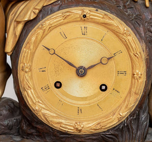 Charles X Gilt and Patinated Bronze Figural Clock (9735431455027)